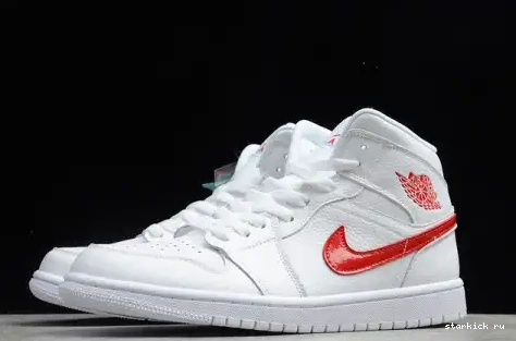 1 Jordan BQ6472-106 White (W) University Mid BQ6472-106 Red 0429